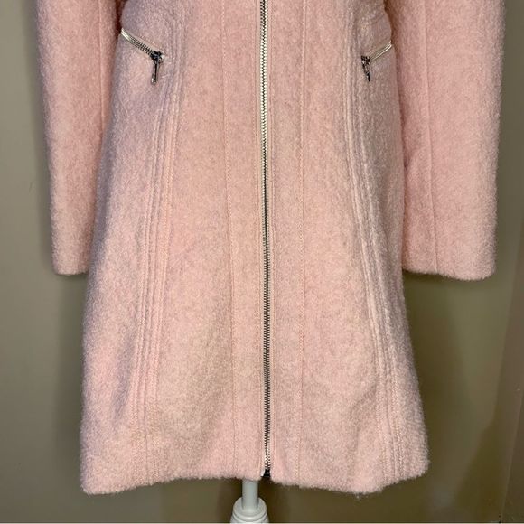 Jessica Simpson Zip Front Wool Coat Boucle Jacket Blush Pink Women’s Extra Small - Picture 5 of 11